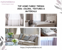 Top Home Fabric Trends in India for 2026: Colors, Textures & Materials