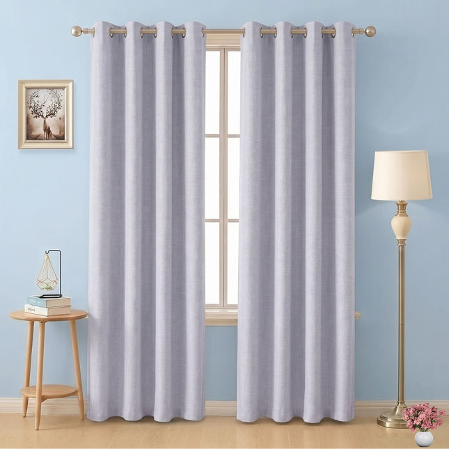 Silver Grey Colour Textured Velvet Flock Readymade Curtain
