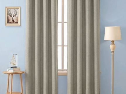 Greenish Grey Colour Textured Velvet Flock Readymade Curtain