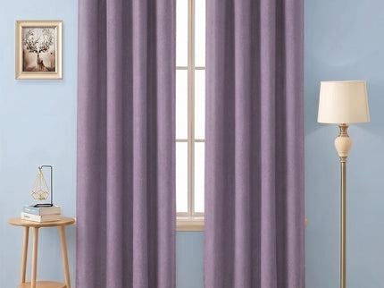 Pink Colour Textured Velvet Flock Readymade Curtain