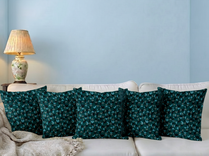 Multicolour geometric pattern velvet flock readymade cushion cover