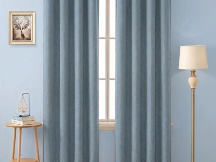 Grey Colour Textured Velvet Flock Readymade Curtain