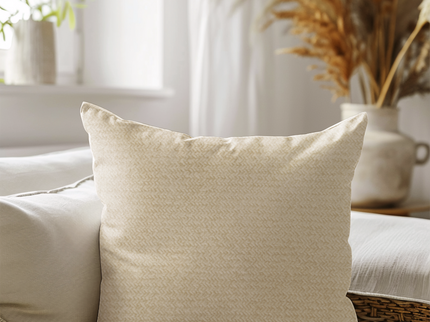 Medium Cream colour textured Velvet Flock Readymade cushion cover