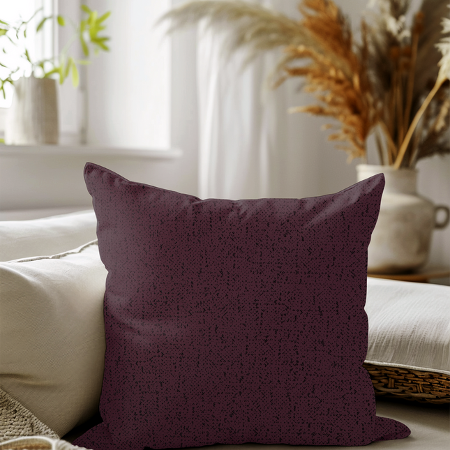 Earthy Mauve Colour Textured Suede Readymade cushion cover