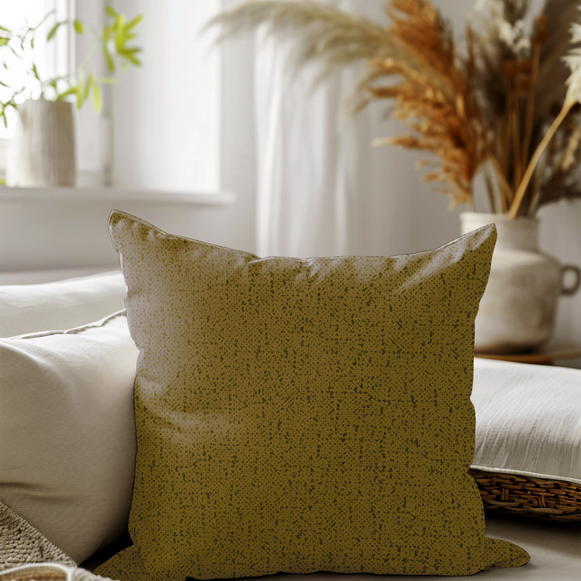 Mustard Yellow Colour Textured Suede Readymade cushion cover
