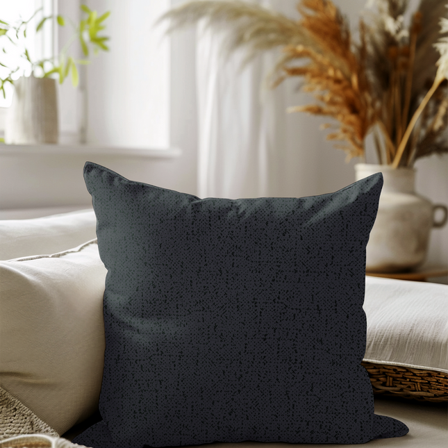 Medium Grey Colour Textured Suede Readymade cushion cover