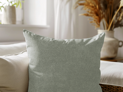 Stone Beige Colour Textured Velvet Flock readymade cushion cover