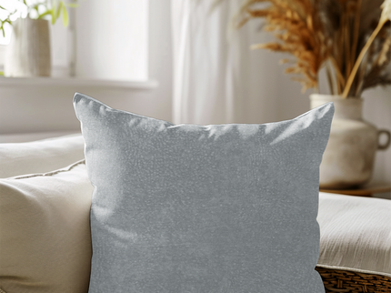 Light Grey Beige Colour Textured Velvet Flock readymade cushion cover
