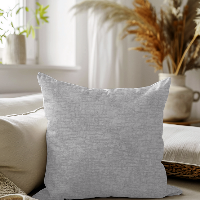 Light Cream Colour Textured Velvet Flock readymade cushion cover