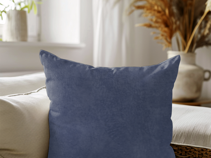 Charcoal Black Colour Textured Velvet Flock readymade cushion cover