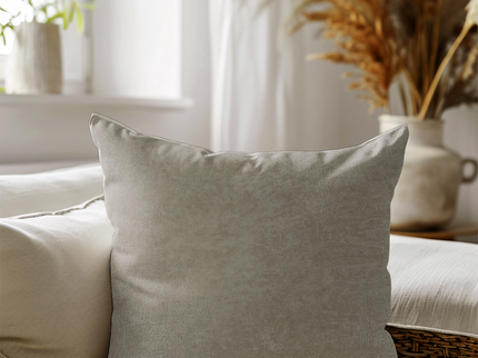 Desert Brown Colour Textured Velvet Flock Readymade cushion cover