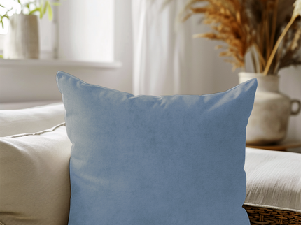 Light Grey Colour Plain Velvet Flock readymade cushion cover