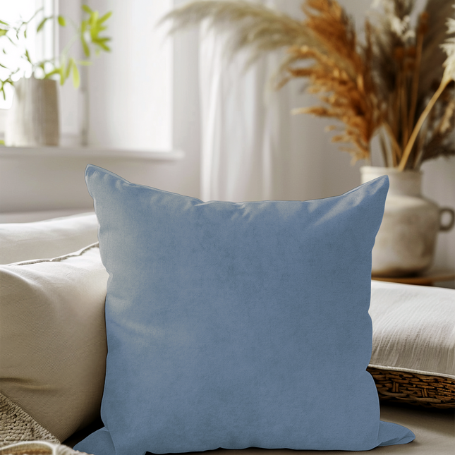 Light Grey Colour Plain Velvet Flock readymade cushion cover