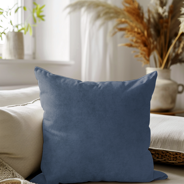 Dark Grey Colour Plain Velvet Flock readymade cushion cover