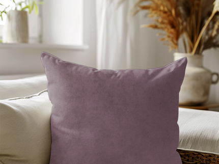 Ultra Pink Colour Plain Velvet Flock Readymade cushion cover