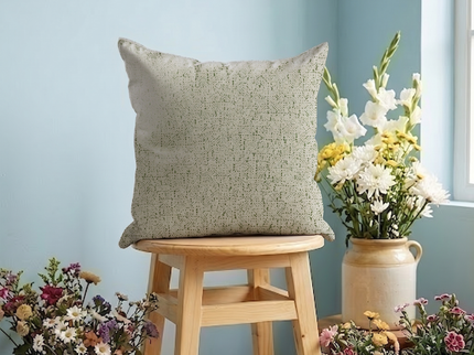 Brass Colour Textured Suede Readymade cushion cover