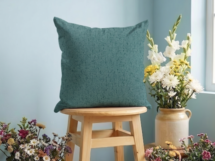 Olive Green Colour Textured Suede Readymade cushion cover