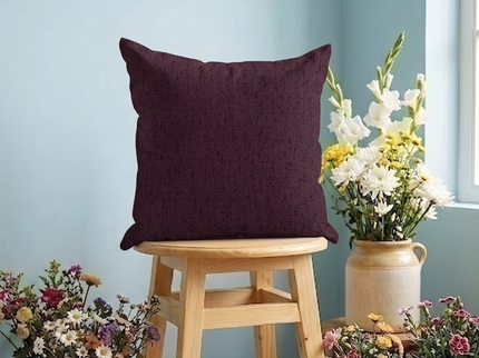 Earthy Mauve Colour Textured Suede Readymade cushion cover