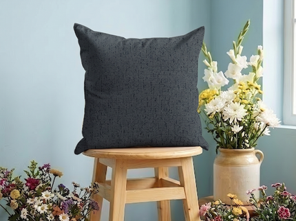 Medium Grey Colour Textured Suede Readymade cushion cover