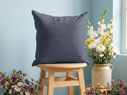 Stone Grey Colour Textured Suede Readymade cushion cover
