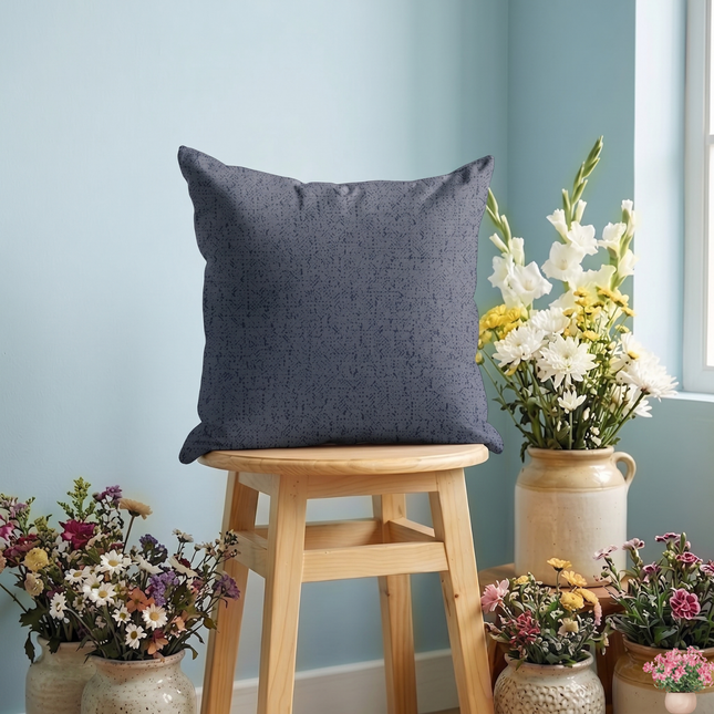 Stone Grey Colour Textured Suede Readymade cushion cover