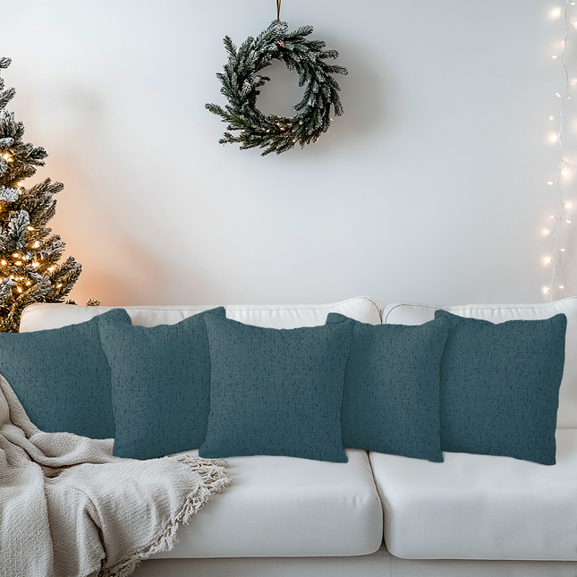 Seafoam Green Colour Textured Suede Readymade cushion cover