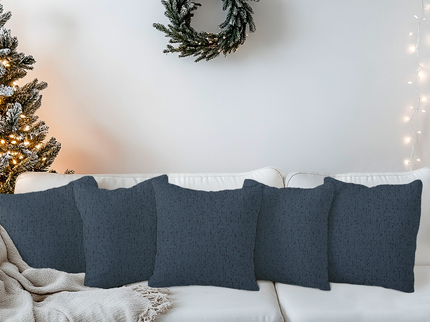 Blue Green Colour Textured Suede Readymade cushion cover