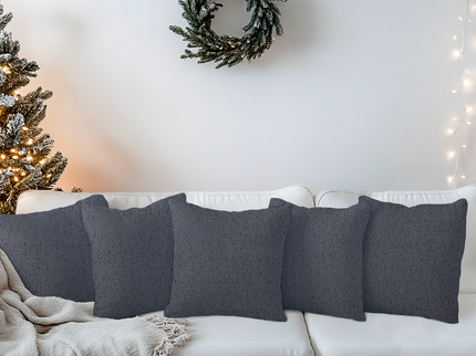 Stone Grey Colour Textured Suede Readymade cushion cover