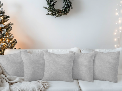 Light Cream Colour Textured Velvet Flock readymade cushion cover