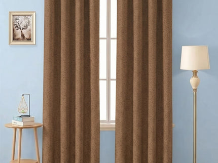 Ochre Golden Yellow Colour Textured Suede Readymade Curtain