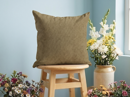 Coffee Brown Colour Textured Velvet Flock Readymade cushion cover