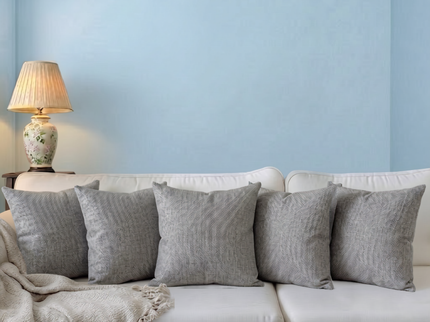 Taupe colour textured velvet flock readymade cushion cover