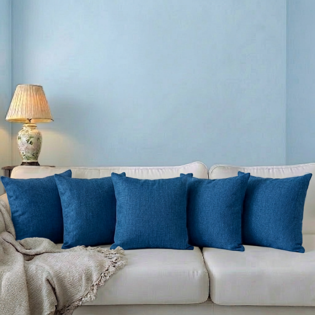 Grey colour textured plain velvet flock readymade cushion cover