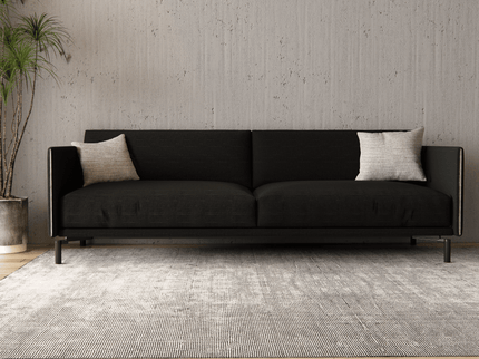 Black Colour Textured Water Repellent Woven Sofa and Chair Fabric