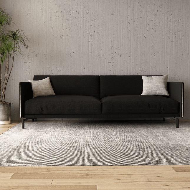 Black Colour Textured Water Repellent Woven Sofa and Chair Fabric