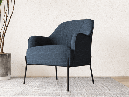 Greyish Blue Colour Textured Water Repellent Woven Sofa and Chair Fabric