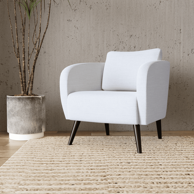 Ivory Cream Colour Textured Water Repellent Woven Sofa and Chair Fabric