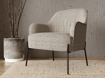 Cream Colour Textured Water Repellent Woven Sofa and Chair Fabric