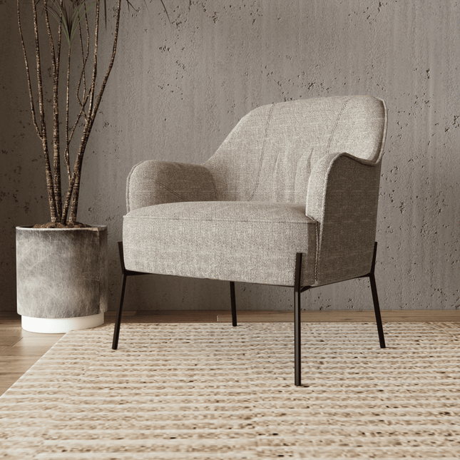 Cream Colour Textured Water Repellent Woven Sofa and Chair Fabric