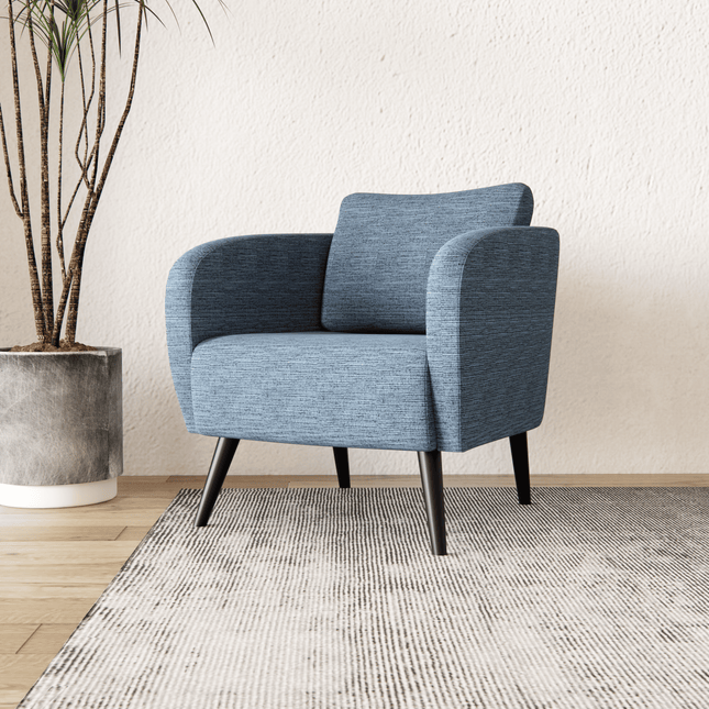 Greyish Blue Colour Textured Water Repellent Woven Sofa and Chair Fabric