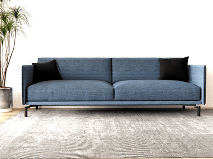 Greyish Blue Colour Textured Water Repellent Woven Sofa and Chair Fabric