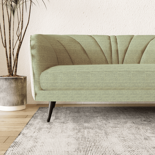 Light Green Colour Textured Water Repellent Woven Sofa and Chair Fabric
