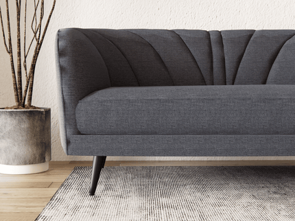 Medium Grey Colour Textured Water Repellent Woven Sofa and Chair Fabric