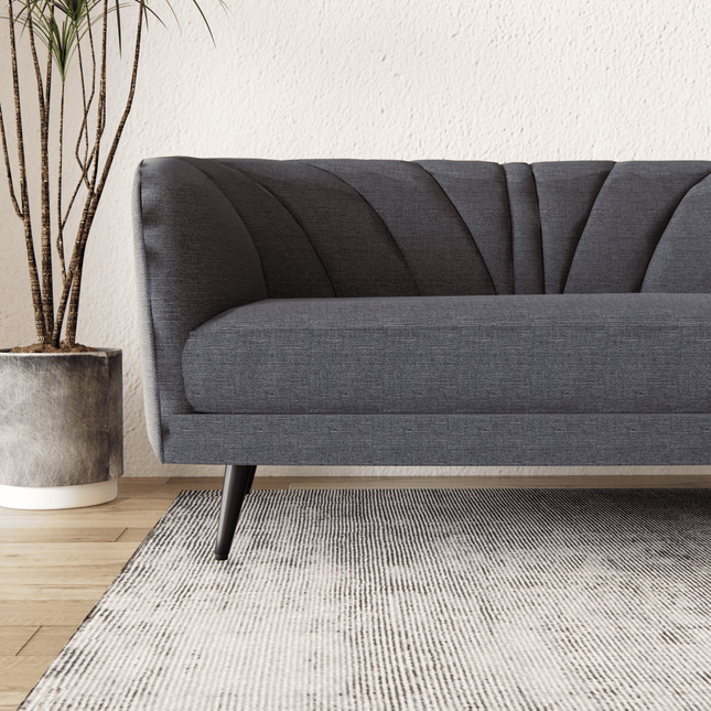 Medium Grey Colour Textured Water Repellent Woven Sofa and Chair Fabric