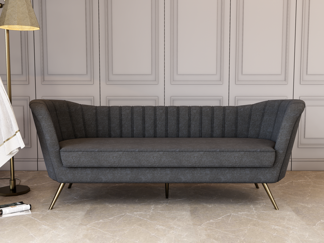 Dark Ash Brown Colour Textued Velvet Flock Easy Clean Sofa, Chair and Curtain Fabric