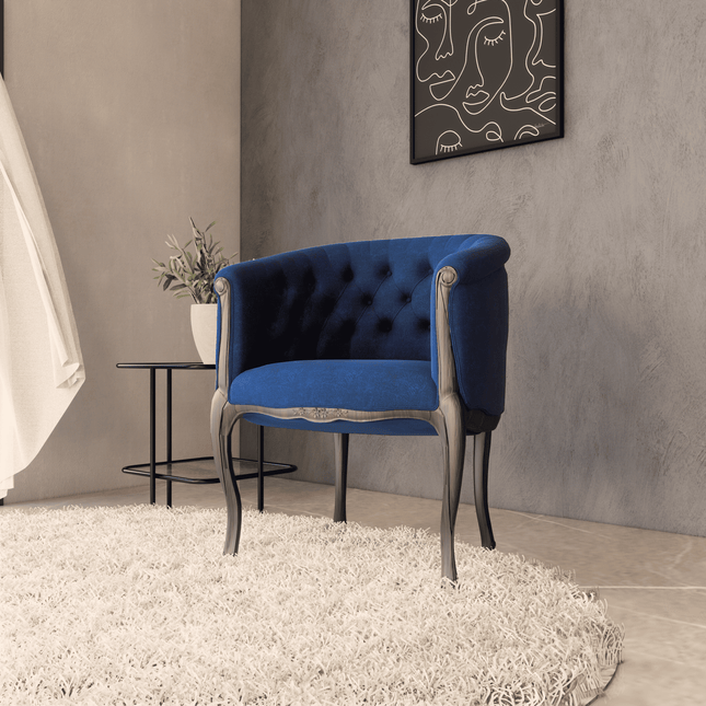 Royal Navy Blue Colour Textued Velvet Flock Easy Clean Sofa, Chair and Curtain Fabric