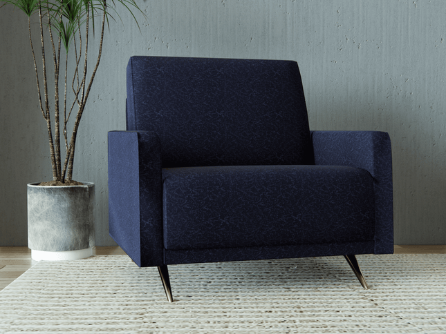 Dark Blue Colour Textured Velvet Flock Easy Clean Sofa, Chair and Curtain Fabric