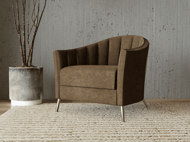 Coffee Brown Colour Textured Velvet Flock Easy Clean Sofa, Chair and Curtain Fabric