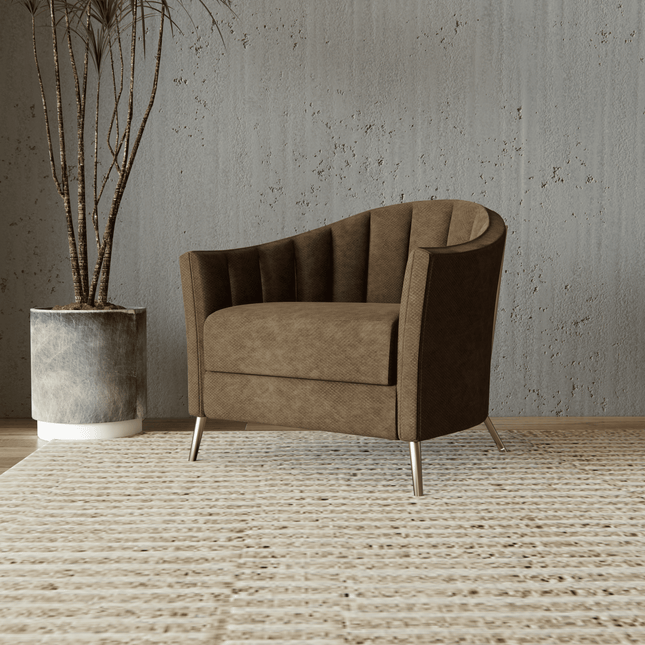 Coffee Brown Colour Textured Velvet Flock Easy Clean Sofa, Chair and Curtain Fabric