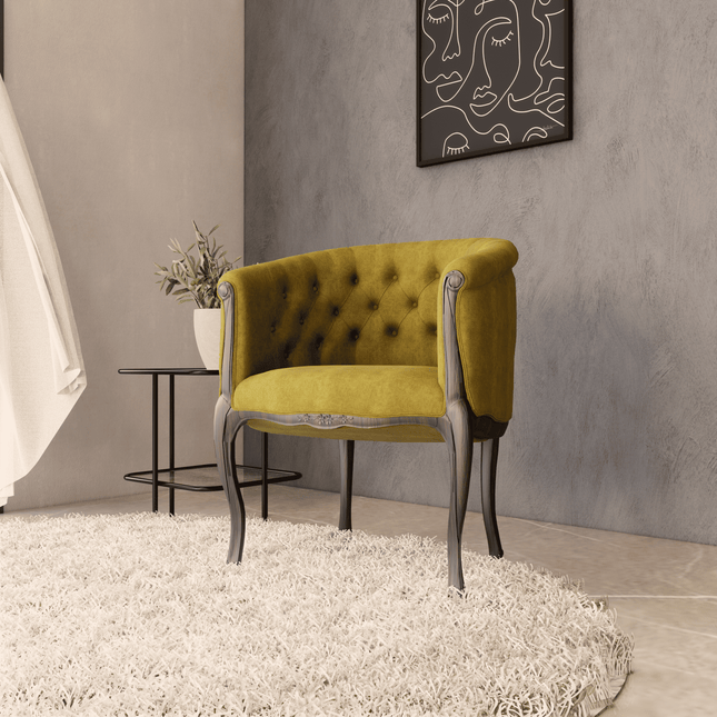 Dark Yellow Colour Textued Velvet Flock Easy Clean Sofa, Chair and Curtain Fabric